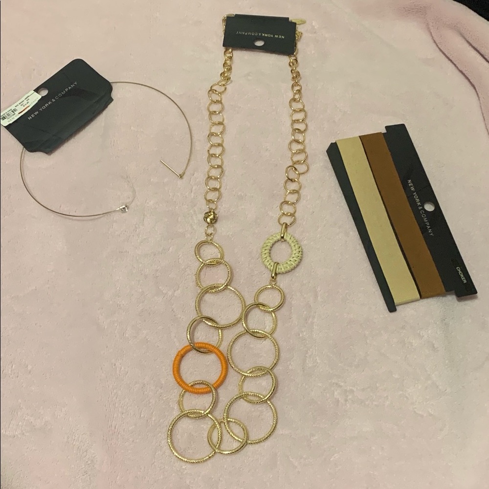 New York and Company Necklace and Choker Bundle